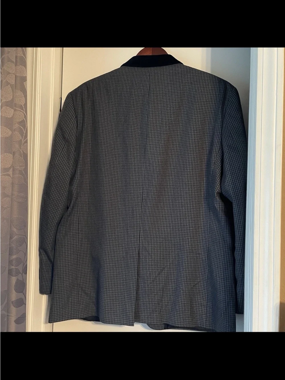 Lauren Ralph Lauren Men 46R Chesterfield velvet collar check sport coat blazer